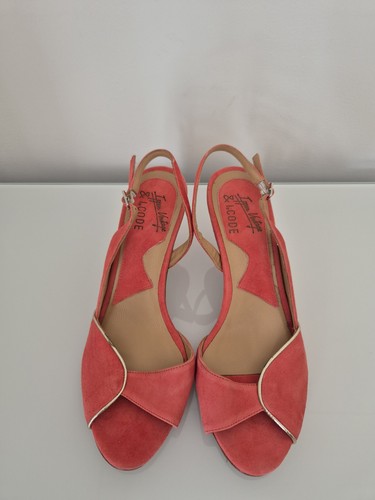 Vintage french coral slingback - coral,