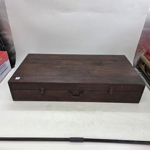 Vintage wooden tool chest - wooden,