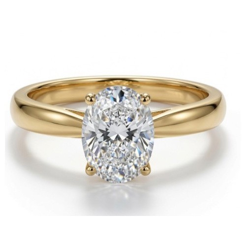 9ct yellow gold 1ct - 1ct, oval