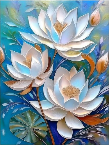 Tile mural lotus flower - mural,