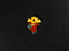 Vintage Blue Nose Reindeer Enamel Pin Badge