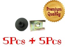 SAAB CAR BUMPER UNDER COVER INTERIOR PANEL MOUNT 3MM U-NUT/BOLT CLIP x5