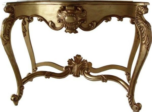 Gold console table with - console,