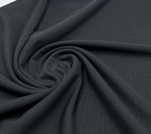 Plain black mesh - plain, fabric