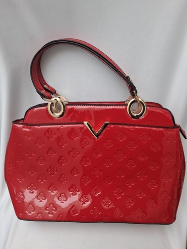 Red patent handbag excellent - red,