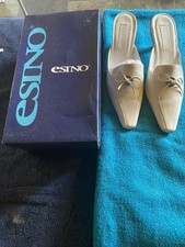 Esino Ladies White Mule Shoes