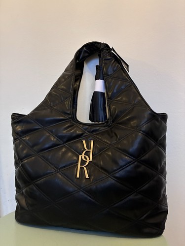River island black tote - black,