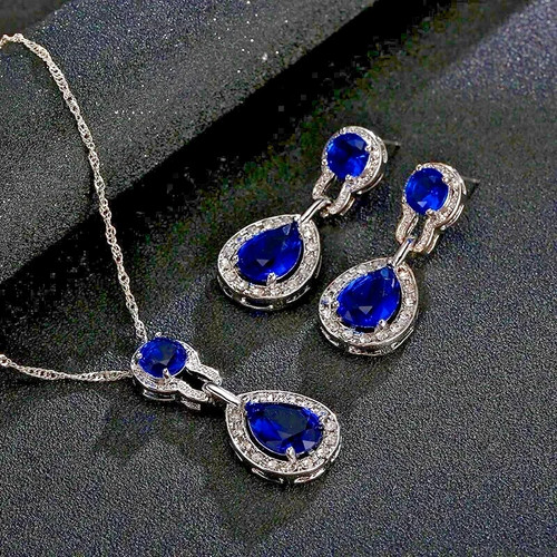 Pear cut blue sapphire - 3.57, ct