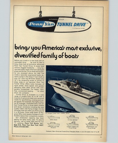 1971 paper boat penn yan - paper, ad