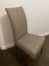 Brown & Beige Material Dining Chair