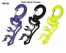 Scuba diving triple hose clip