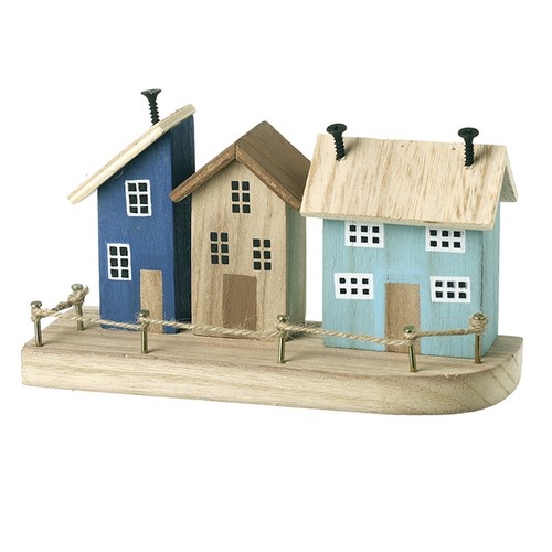 Wooden nautical house scene - nautical,