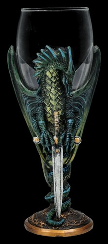 Glass chalice dragon skull - glass,