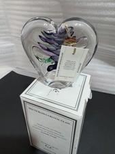 NOBILE  mouth blown Glass Heart Sculpture Signed GC  Graziella Cavalli New 