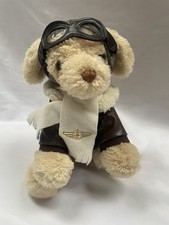 Harrods London Pilot Bear Plush Soft Toy Dog 9in Rear Collectible