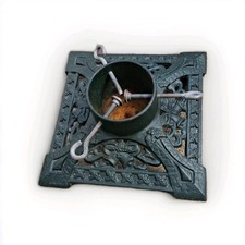 Christmas Tree Stand Cast Iron Vintage 29 ×29 cm Green 10 cm diameter 
