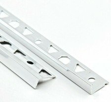 5x SILVER TILE TRIMS 2.5 METERS - L SHAPE - ALUMINIUM BRIGHT BRUSHED MATT