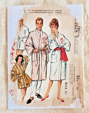 Vintage Sewing Pattern McCall's 2334 Men's & Ladies Robe M - Factory Folded 1959