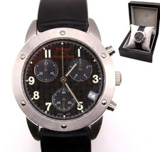 Men's Mercedes Benz Watch 467-280 Black Dial, Date, Chrono Resin Band