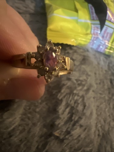 Yellow gold cluster halo ring - gold,