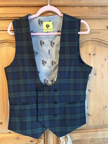 Noose monkey tartan - noose, green