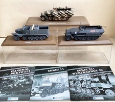 ATLAS EDITIONS, 1:43 scale - X3 WWll German HALF-TRACK VEHICLES - Boxed