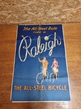 Raleigh The All Steel Bicycle Original Advertising Poster Cycle Shop