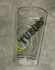 TUBORG LOGO PRINTED LAGER BEER PINT GLASS WITH WIDGET IN BASE
