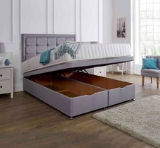PREMIUM OTTOMAN STORAGE SIDE OR END LIFT DIVAN BASE OPTION DOUBLE KING& SINGLE