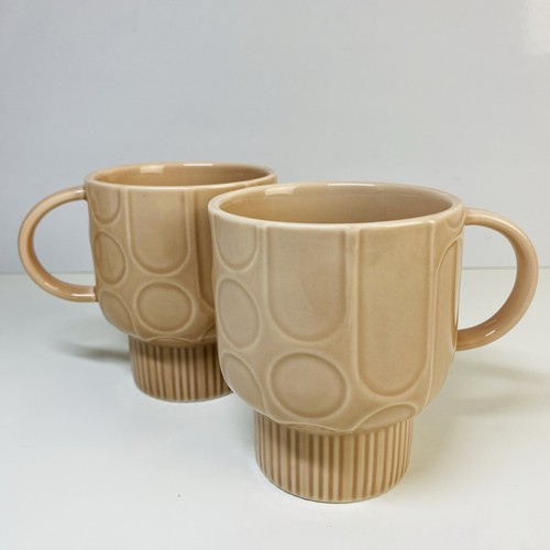 Habitat embossed geometric mug - geometric,