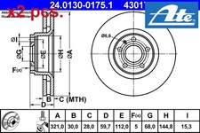 X2 PCS FRONT BRAKE DISC SET