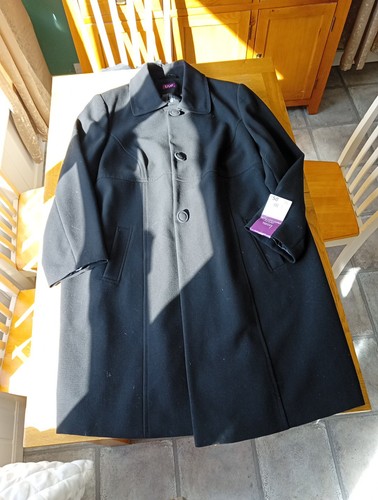 Ladys black coat - black,