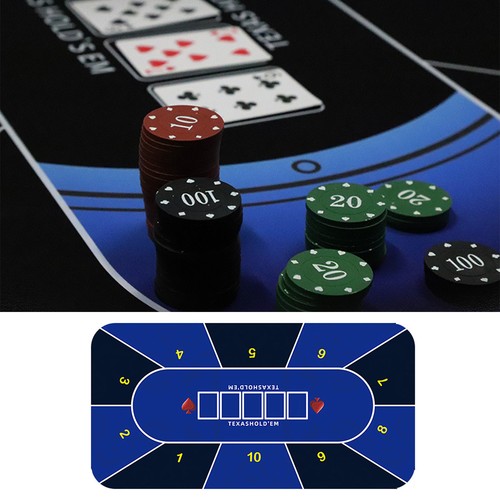 120cm poker rubber mat - rubber,