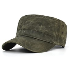 Waxed Canvas Military Cap Men