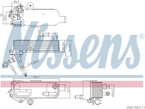 Nissens engine oil cooler - nissens,