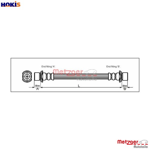 Brake hose 4111431 for toyota - 4111431,