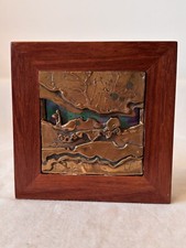 Unusual Brutalist Small Plaque