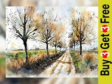 Rural Path with Trees 5"x7"