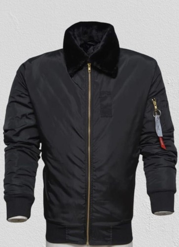 Bomber jacket with fur collar - with,