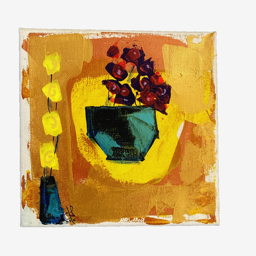 Abstract acrylic mixed - , media