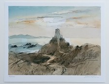 Signed William Selwyn Ltd Edition Print Llanddwyn Lighthouse Anglesey Welsh Art