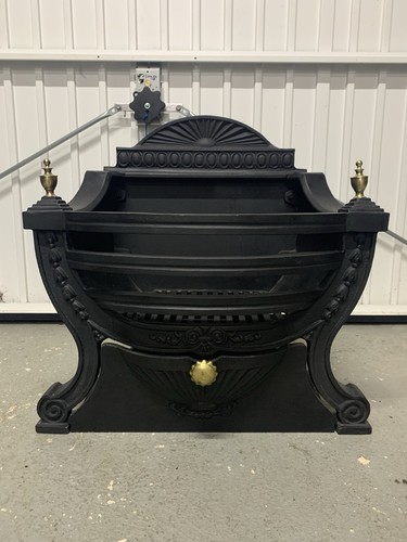 Vintage cast iron fire grate - fire,