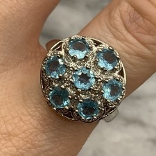 925 Sterling Silver Blue Topaz
