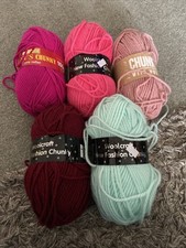 5 x 100g Chunky Wool Yarn