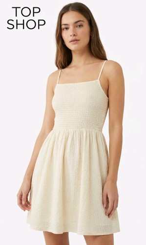 Topshop lemon cream smocked - topshop,