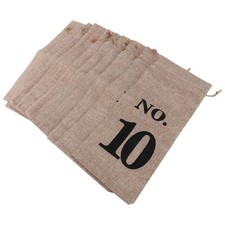 10Pcs Jute Wine Bags, 14 X 6