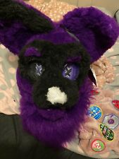 Fursuit wolf-dog partial purple and black  newly made never been used