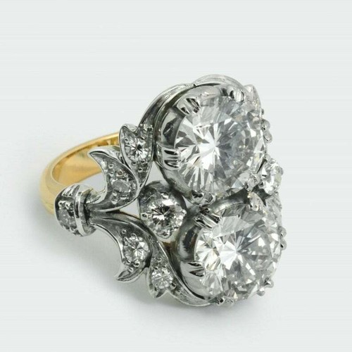 Art deco style 5ct round - art, lab