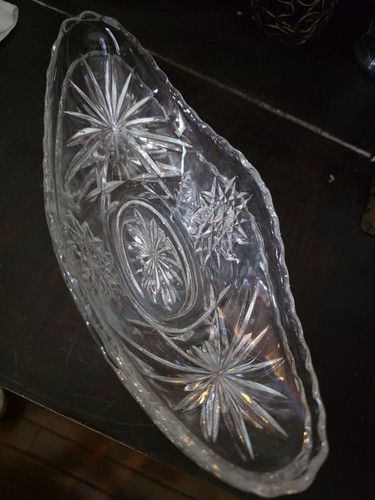 Vintage clear glass relish - clear,