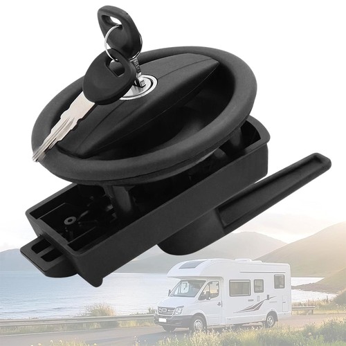 Round caravan door - caravan, lock